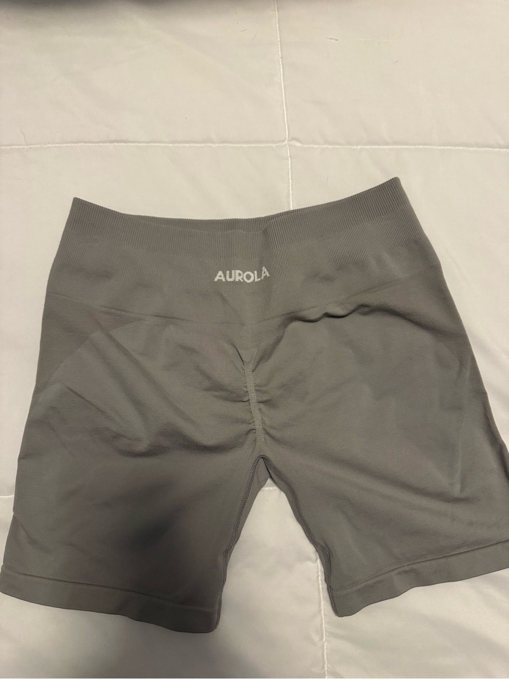Aurola Women's High-Rise Gray Athletic Bike Shorts